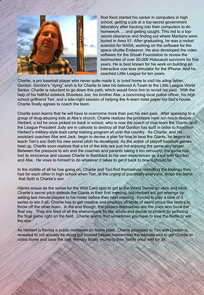 Mutiny in the Dugout, Book cover back.